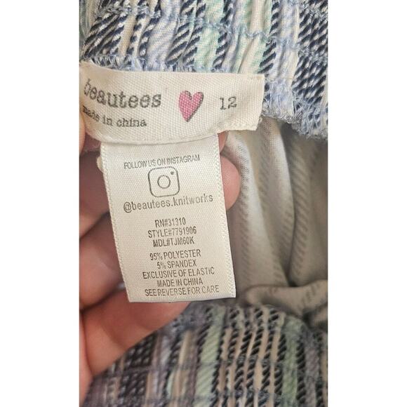 Chic Wide-Leg Striped Palazzo Pants Lightweight Flowy Fit Elastic Waist Girls L - Picture 5 of 8